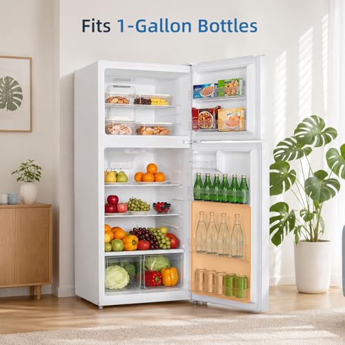 Image of Antarctic Star 17.6 Cu.Ft,2 Door Refrigerator with Freezer,Adjustable Thermostat,Reversible Door for Kitchen,Dorm and Office,White
