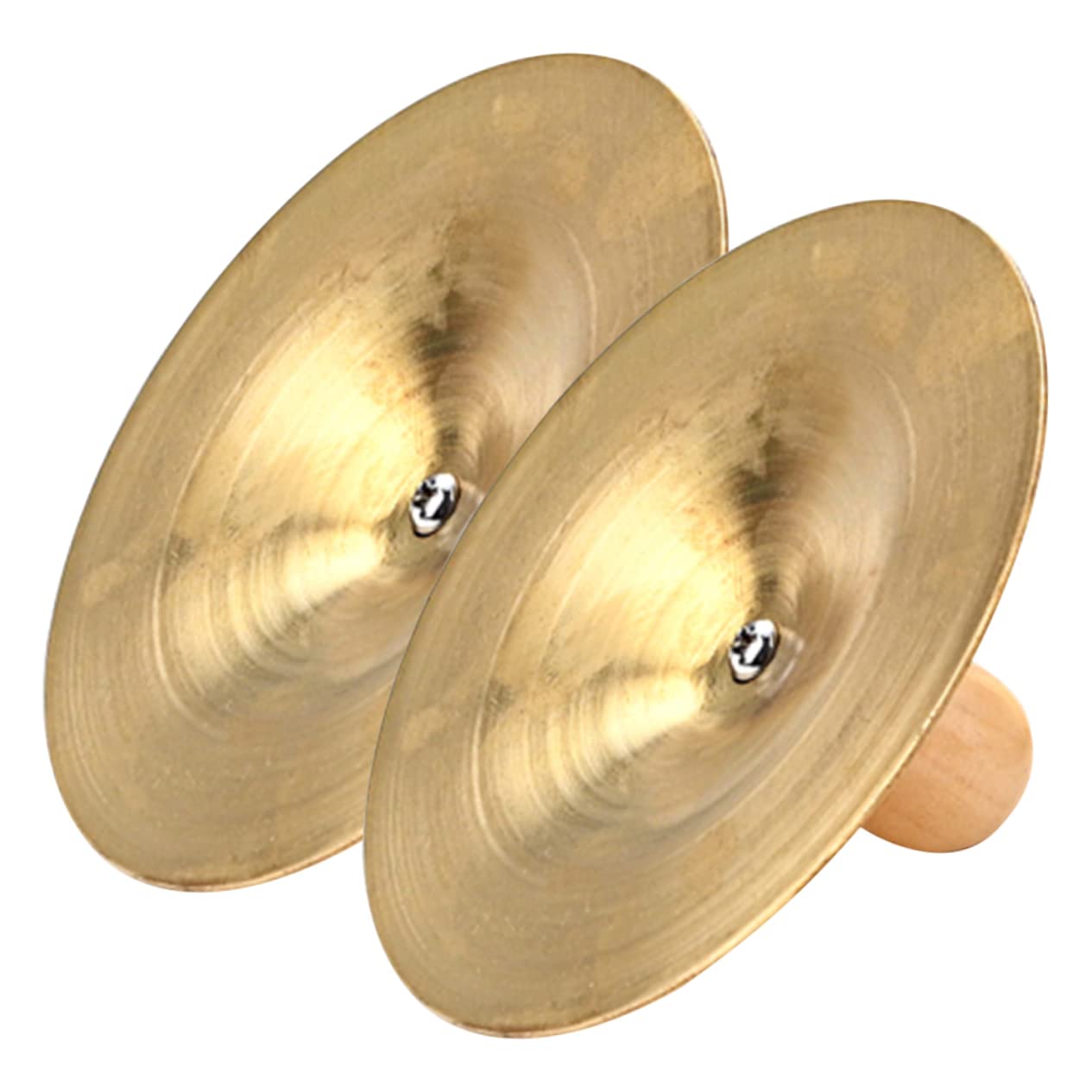 Yardwe 1Pair Finger Cymbals Hand Cymbals for Belly Dancing Music Education Parent Interaction Durable Small Instrument