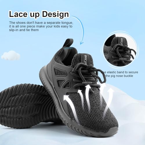 Image of nerteo Girls Shoes Slip on Boys Kids Sneakers Lightweight Tennis Running Walking Gym Fashion Shoes for Little Kid /Big Kid