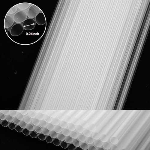 Image of 250pcs Clear Straws Disposable, 10.3 Inches Plastic Drinking Straws, Extra Long Straws for 30oz Tumblers, Protein Shakers, Milkshakes, Soda & Iced Coffee