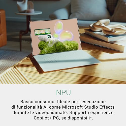 XPS 13 (9350) Laptop Copilot+ Display 13,4" FHD+ 120 Hz, Intel Core Ultra 7 Series 2- Intel Evo Edition, 32GB RAM, 1TB SSD, Grafica Intel Arc, Windows 11 Home, Tastiera Italiana - Platino - Notebook - Immagine 6