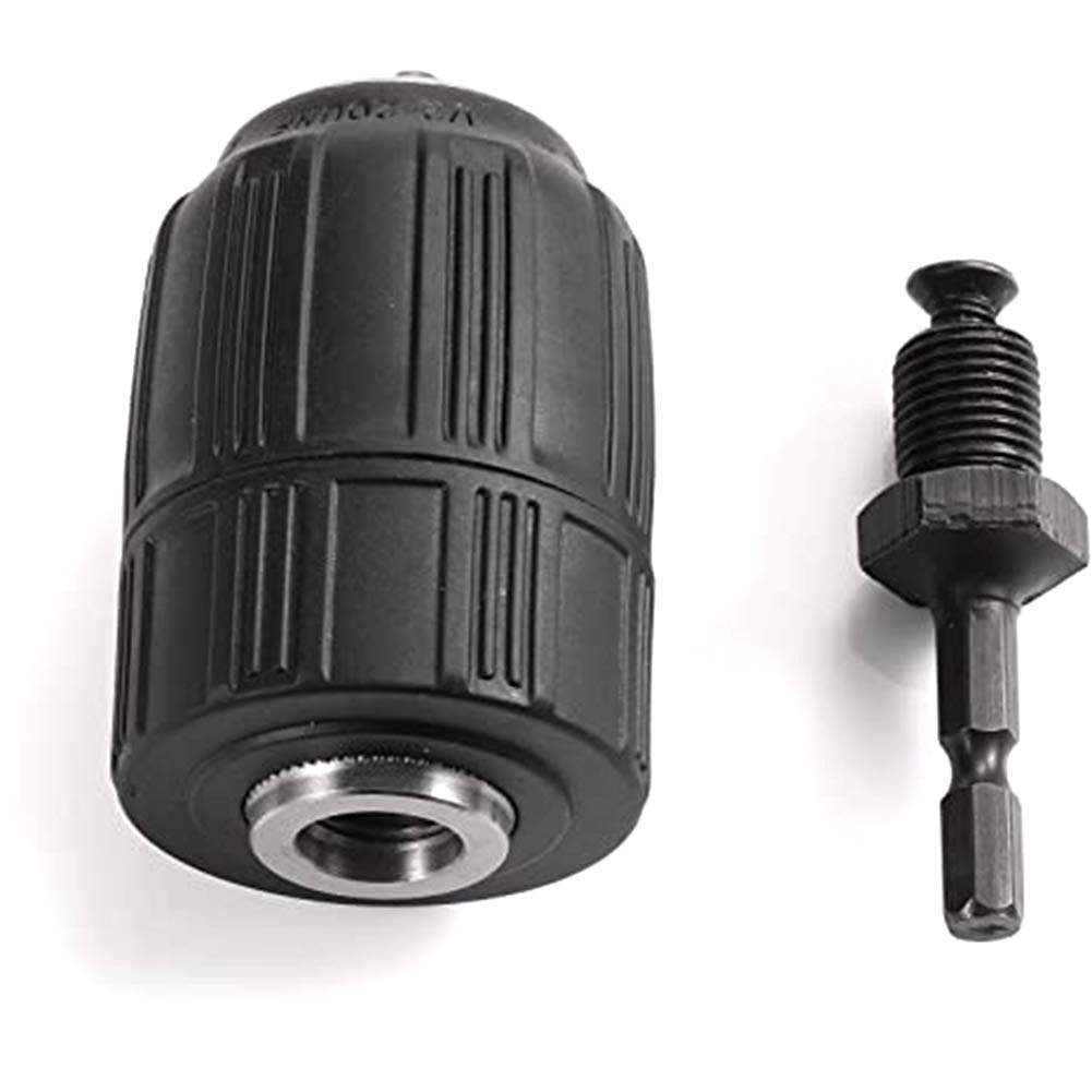 Pomoflexi 1/2inch Keyless Drill Chuck Drill Chuck Adapter for Impact Driver Quick Connect