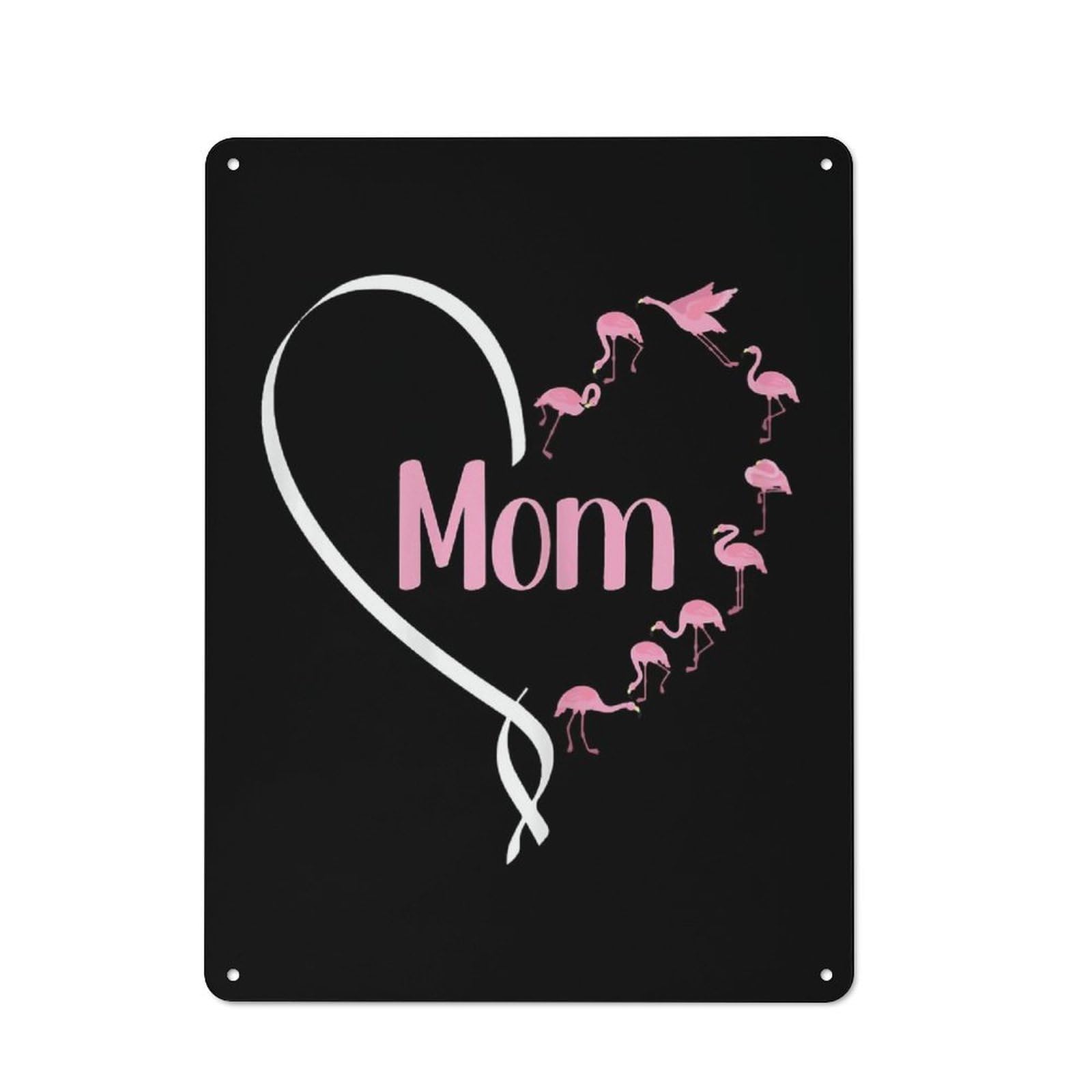 Junmoney Style Mom Cute Flamingo Retro Tin Sign 40X30cm For Café Or Restaurant, Housewarming Wall Decor For People Furnishing Café And Restaurant