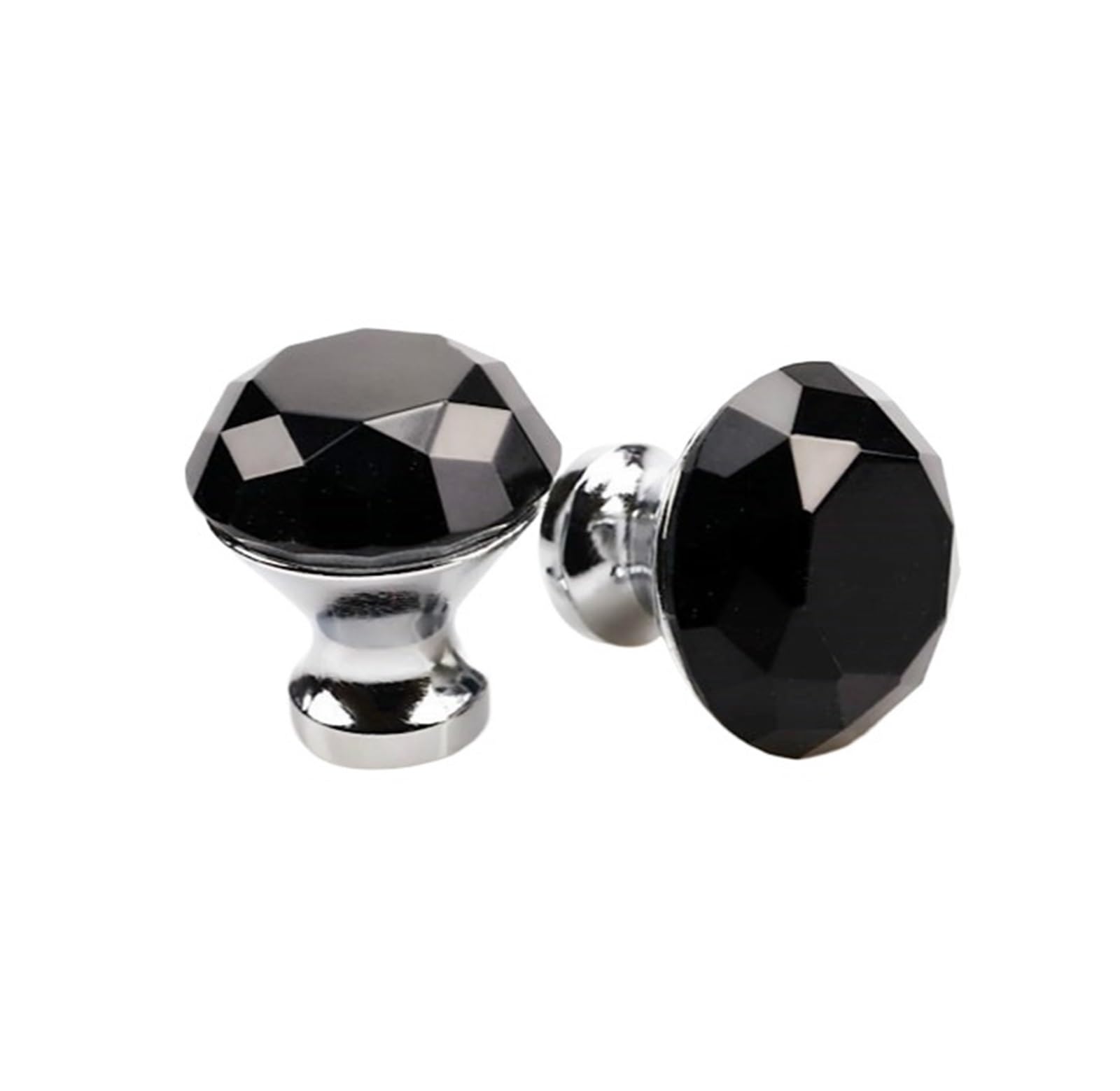 DCUIPG 8pcs Clear Diamond Shape Knob Cupboard Drawer for Dresser Drawers