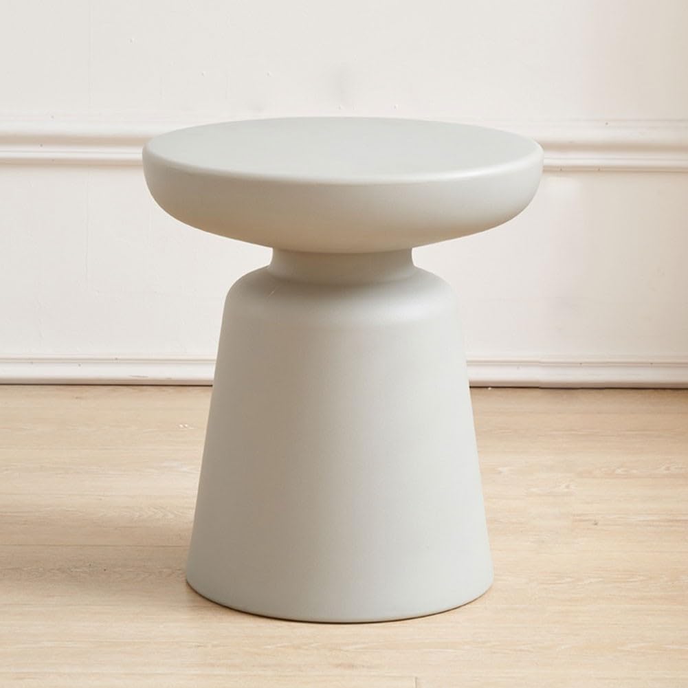 Mesa de centro pequeña circular en forma de seta para sala de estar, estilo nórdico moderno, diseño creativo y simple