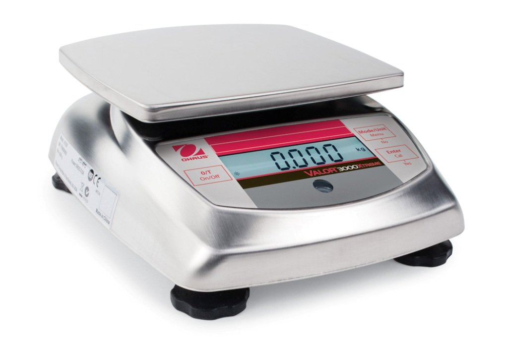 Ohaus Valor V31XH2 3000 Series Stainless Steel Xtreme Compact Precision Scales, 2000g Capacity