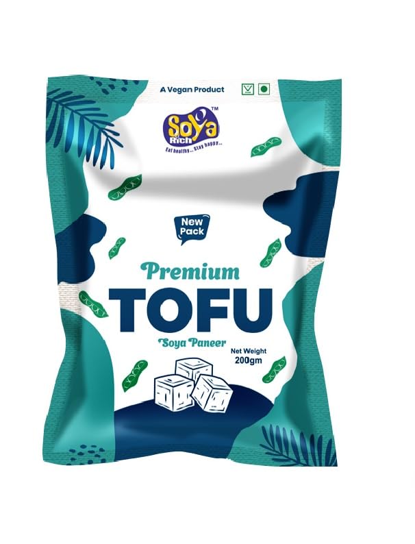 Soyarich - Tofu Premium – 200gm l Plant Based/Soya Paneer/Bean Curd/Vegan Paneer/Dairy Alternative/High Protein