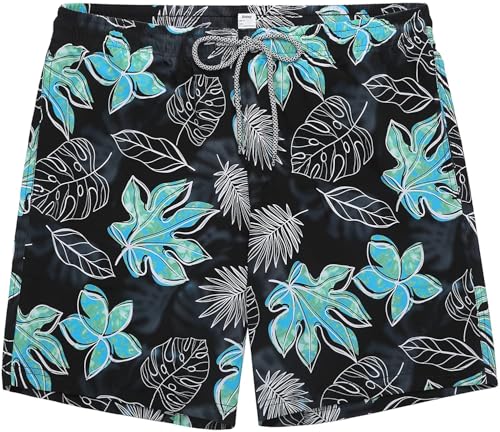 Men's Beach Shorts Swim Trunks with Built-in Support Liner Lightweight Quick-Dry2