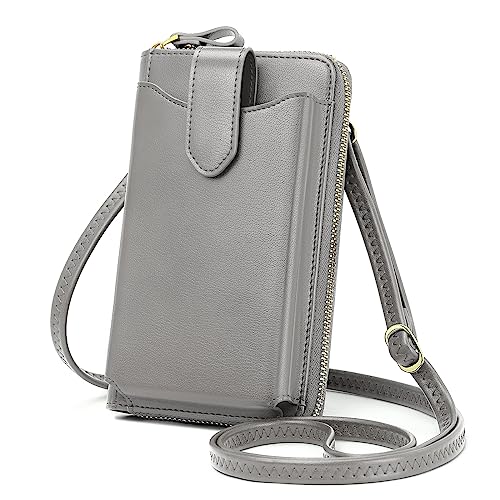 Image of Peacocktion RFID Crossbody Wallet Purse for Women Small Travel Cell Phone Purses Trendy Vegan Leather Bags with Card Slots