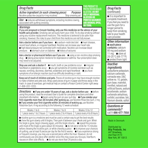 Image of Blip Nicotine Gum 4mg & Stress Star, Fruit Freeze, 20 Count, Quit Smoking | Polacrilex NRT Gum, Smoking Cessation, Stress Star Distraction Tool, Colors May Vary