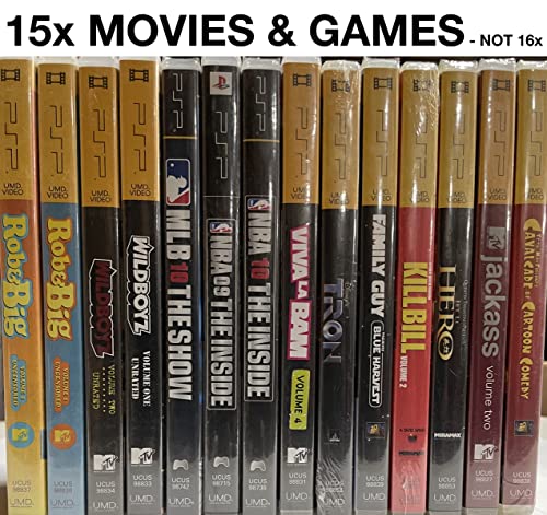 16x PSP Movie &amp; Game Bundle - 16 Different PlayStation Portable Movies &amp; Games - Exact Titles in Description - Brand New - Limited Availability!