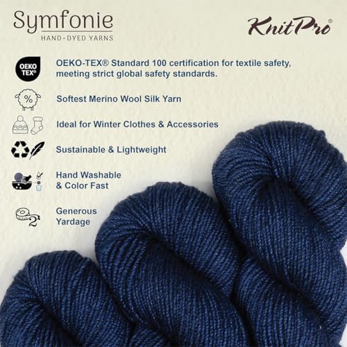 Knitpro Symfonie Yarns Blue Sapphire hilado de lana para tejer 6
