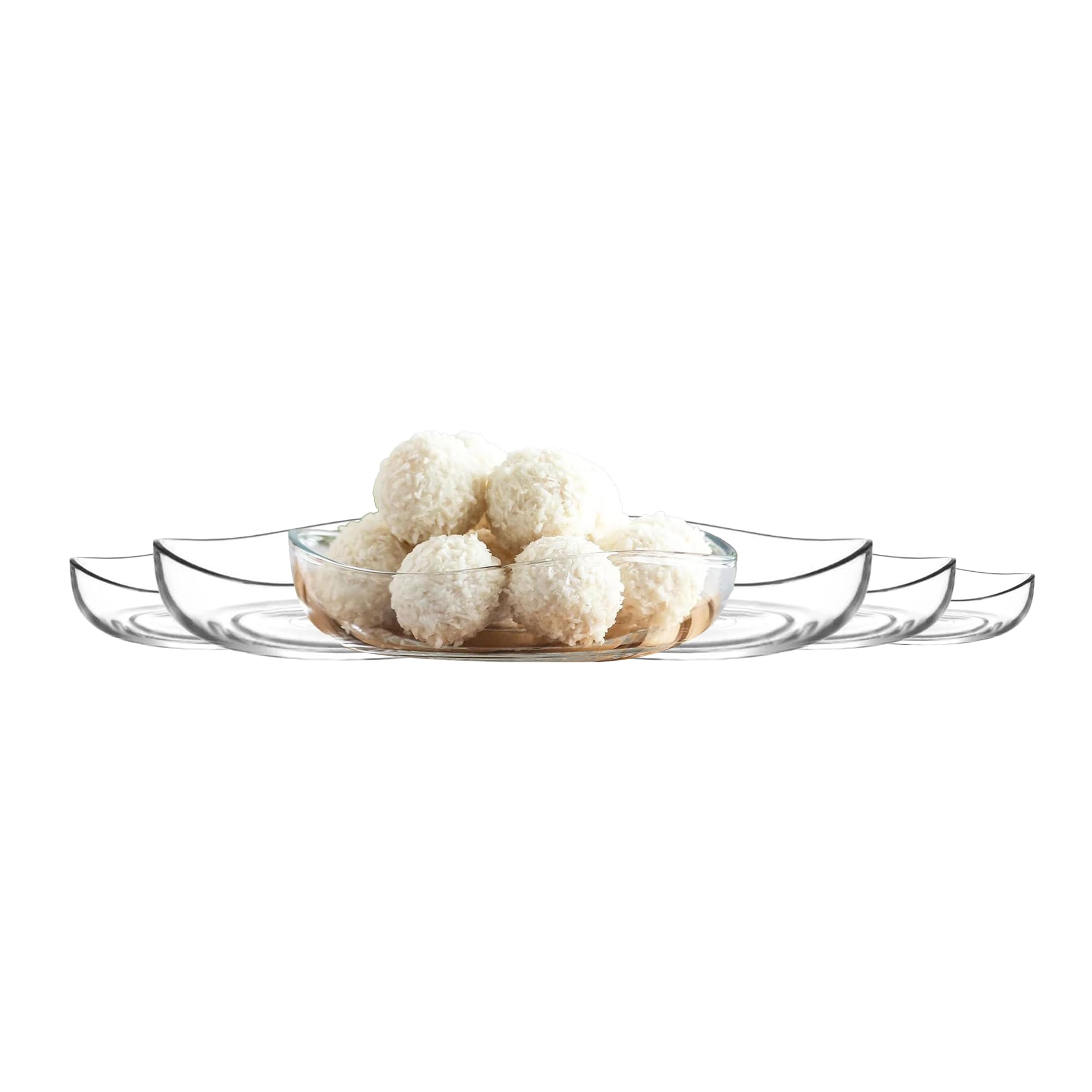 Nordic Schiller Premium Glass Dessert Bowls Set of 6, 195 ml 100% Lead-Free Stackable Dessert Dish, Glass Serving Bowls for Ideal for Serving, Desserts, Fruits, Nibbles, Finger Foods, Dips โ image 1