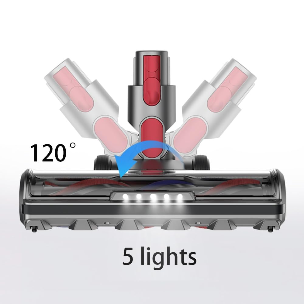 Zmotoryzowana głowica szczotki do podłóg dywanowych kompatybilna z Dyson V8 V7 V10 V11 odkurzacz głowica rolkowa wymiana szczotek akcesoria