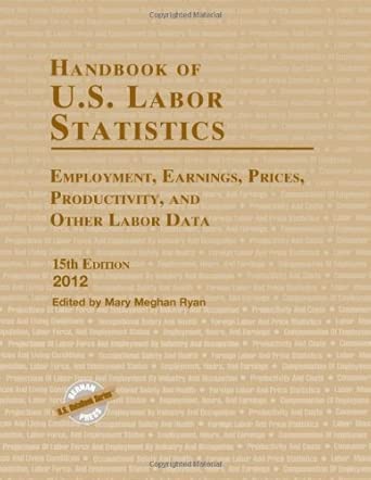 Handbook of U.S. Labor Statistics 2012: Employment, Earnings, Prices, Productivity, and Other Labor Data 15th Edition book cover