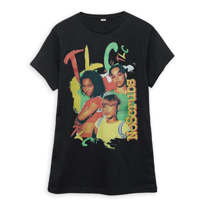 TLC - No Scrubs 90's Vintage Women's T-Shirt Small Black