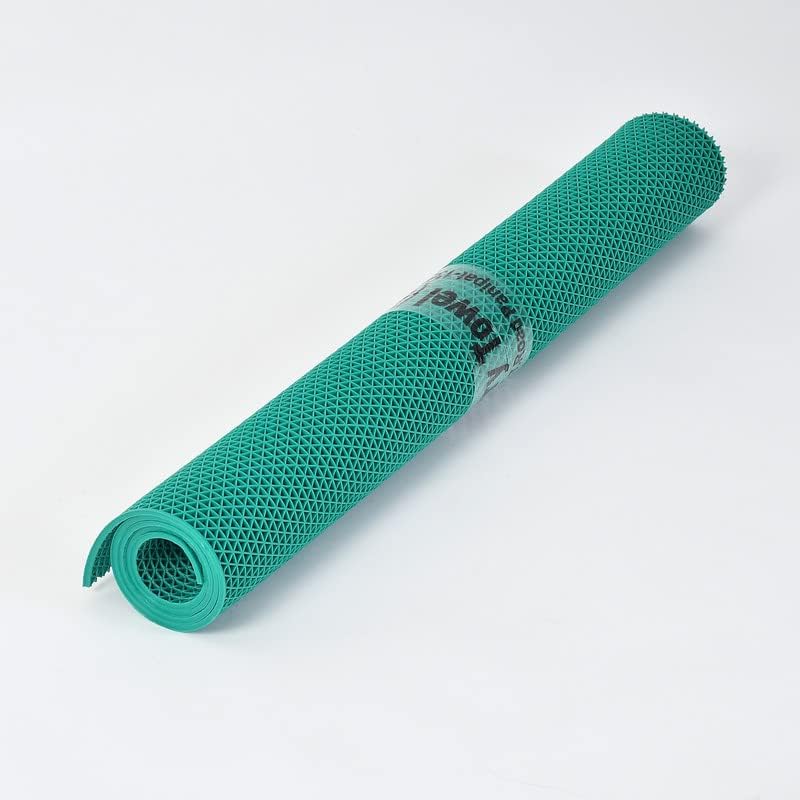 Image of VNQ! Anti Skid & Multipurpose Rubber Mat /Bathroom Mat /Shower Mat /Carpet /Rugs /Rainmat /Swimming Pool Mat Colour Green|(4X8 Feet)