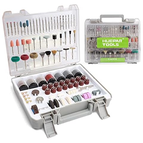 Huepar Tools Rotary Tool 510Pcs Accessories Kit, 1/8" Shank Electric Grinder, Universal Accessories for Easy Cutting, Sanding, Grinding, Carving, Polishing, Drilling and Engraving Cover