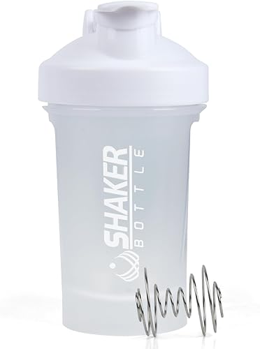 XTKS Botella agitadora, botella pequeña de 13.5 fl oz con bola mezcladora, portátil de 14 onzas fluidas de gimnasio para entrenamiento, libre de