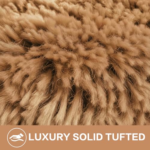 Image of Microfiber Toilet Lid Cover, 17.5 inchx15 inch Fits Round Oblong and Elongated | Toilet Seat Covers for Bathroom, Machine Washable, Decorative Fuzzy fur Look Round Toilet Seat Cover Extra Soft Absorbent