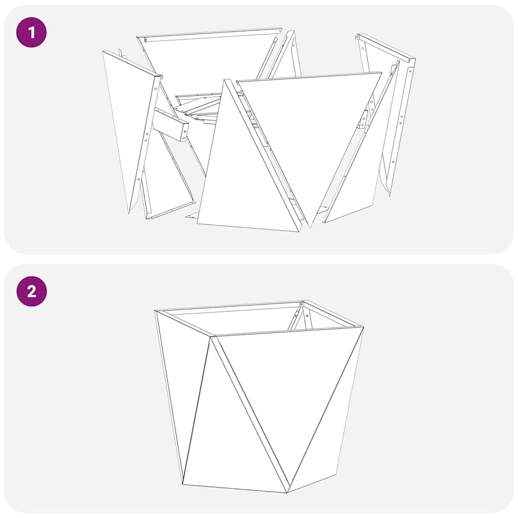 Donica 2 szt Srebrny 50x50x50 cm Stal Galwanizowana Do Ogrodu Tarasu Pojemnik na Rośliny Ozdobne Dekoracyjny Wytrzymały Nowoczesny Design