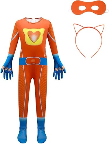 AGRIBAZAAR Disfraz de cosplay de gatitos lindos para niños con máscara y diadema, 3-10 años