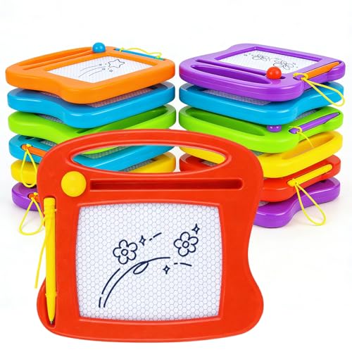 10 Mini Pizarras para Pintar, Pizarras Mágicas, Pizarras para Pintar para Niños, Borrables, Recargables, Bolsas Infantiles para Fiestas de Cumpleaños, Bolsas de Regalos, Premios Escolares