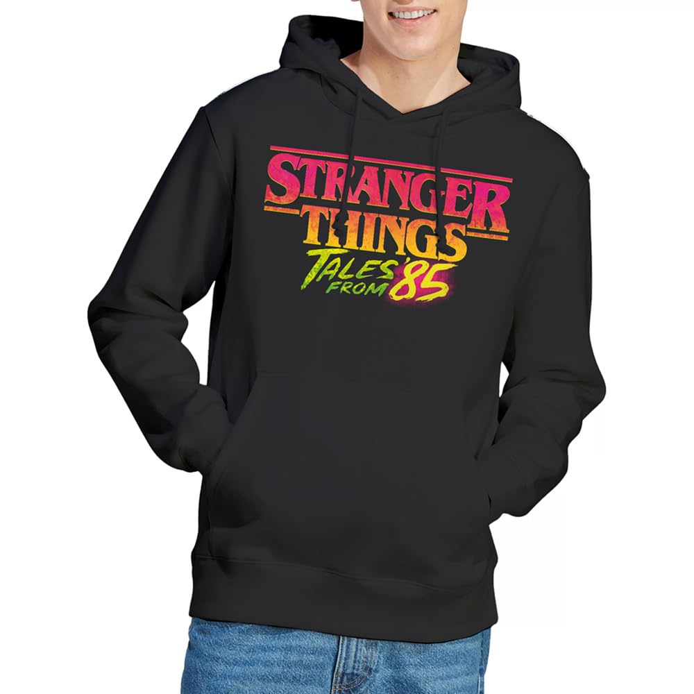 Stranger Things Tales From 85 Logo Unisex Hoodie, Black, Medium