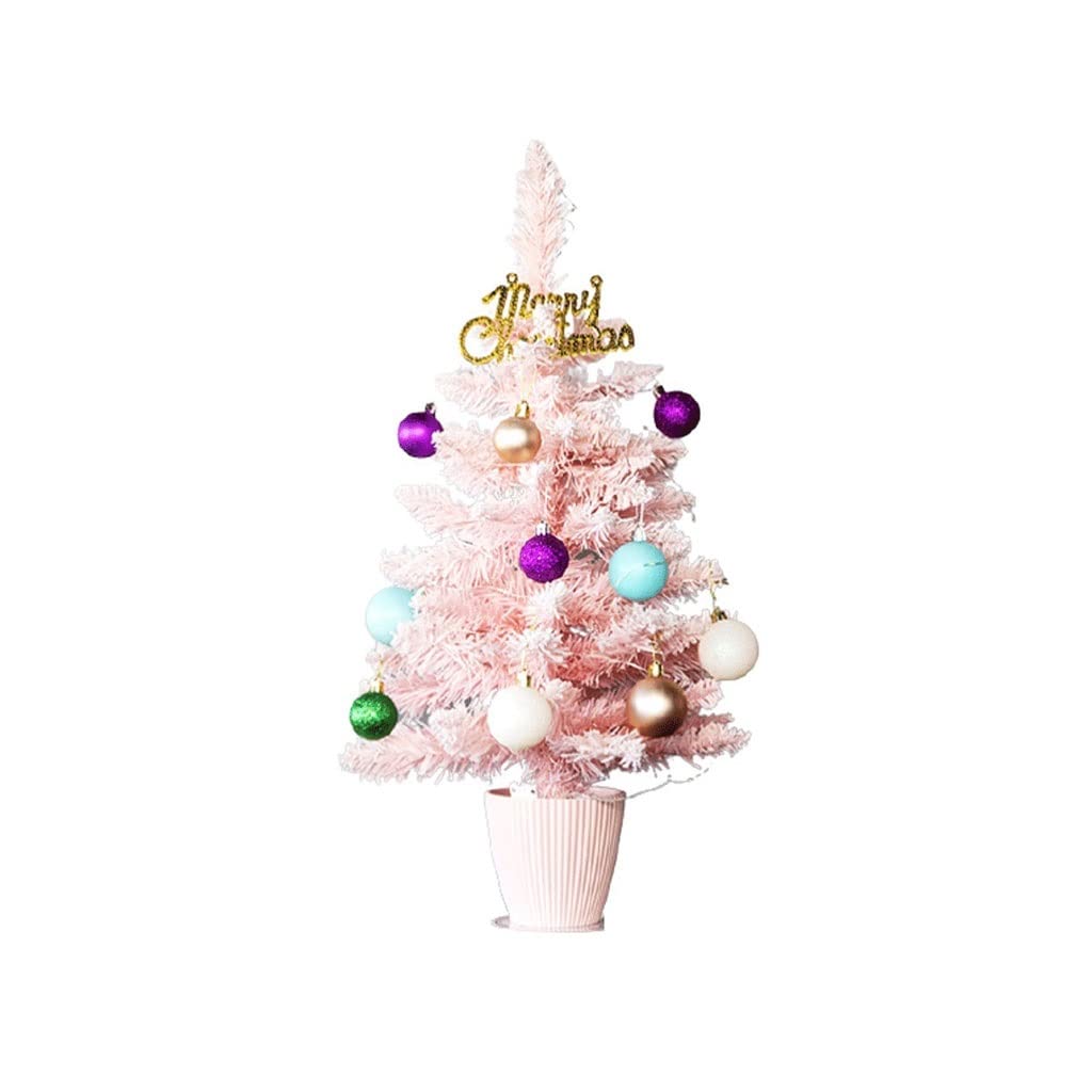 Christmas gifts Mini desktop Artifical Choinka, Symulacja Tabletop Xmas Drzewo z dekoracjami na świąteczne dekoracje christmas ornament decoration (Color : B, Rozmiar : 45CM)