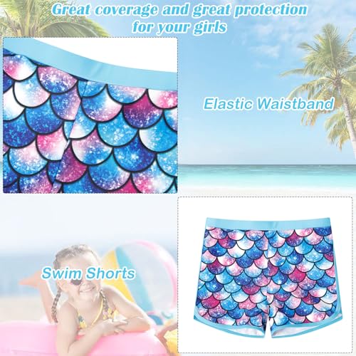 Image of TUONROAD Girls 2 Pieces Rash Guard Swimsuit Long Sleeve Tankini for 4-10 Years