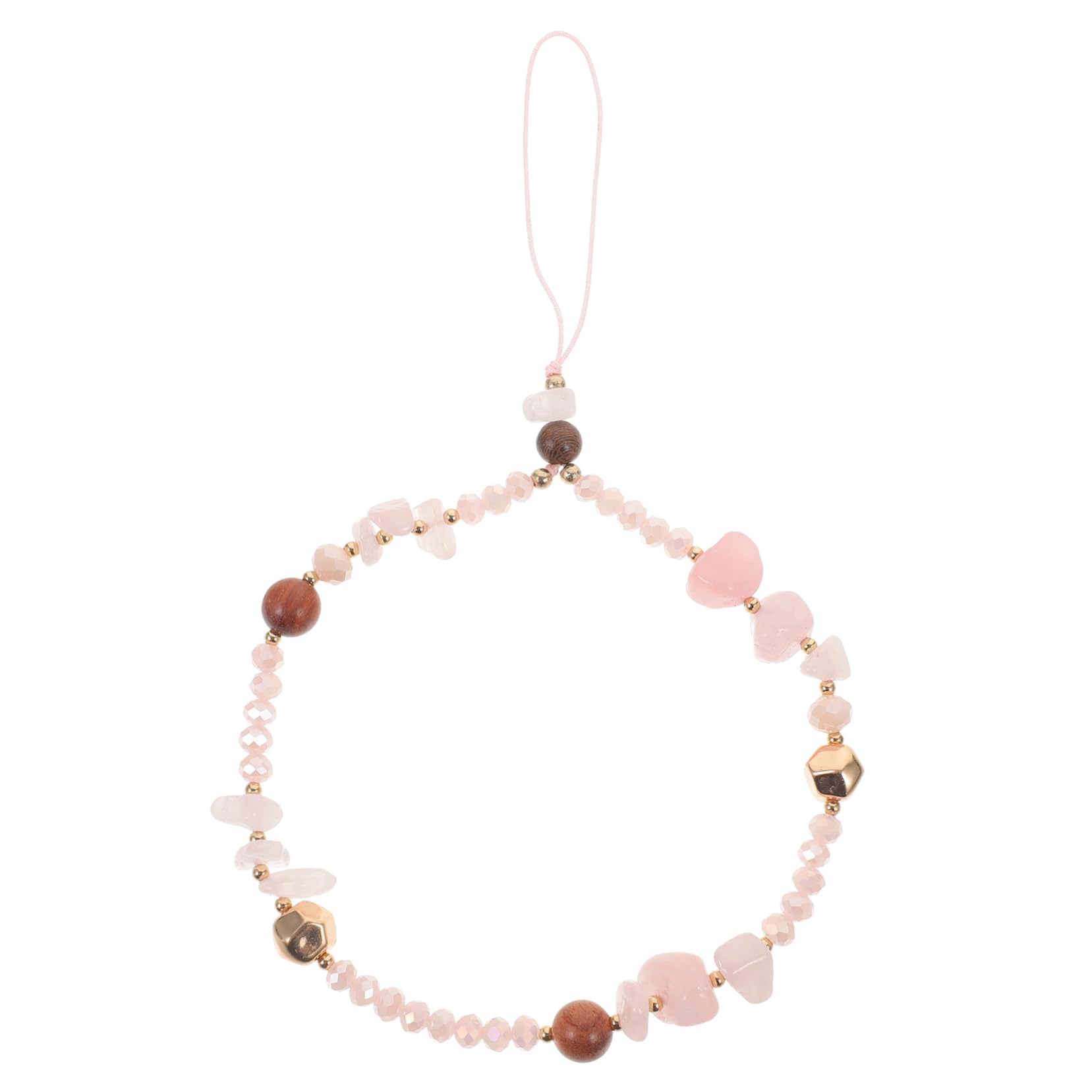 HOMSFOU Gravel Mobile Phone Hanging Chain Beaded Phone Charm Chain Phone Charms Phone Strap Charm Beaded Cellphone Chain Cute Phone Chain Phone Lanyard Wrist Strap Phone Chain Strap