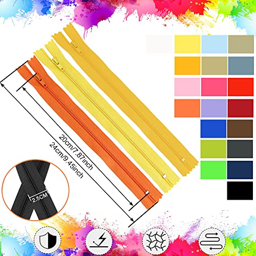 20 Reißverschlüsse In 10 Farben - Perfekt Für DIY Nähprojekte Und Reparaturen