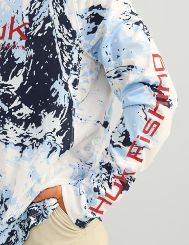 Image of HUK Kids Pursuit Pattern Long Sleeve Shirt, Fishing Shirt for Kids