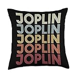 Joplin Missouri Joplin MO Retro Vintage Text Throw Pillow