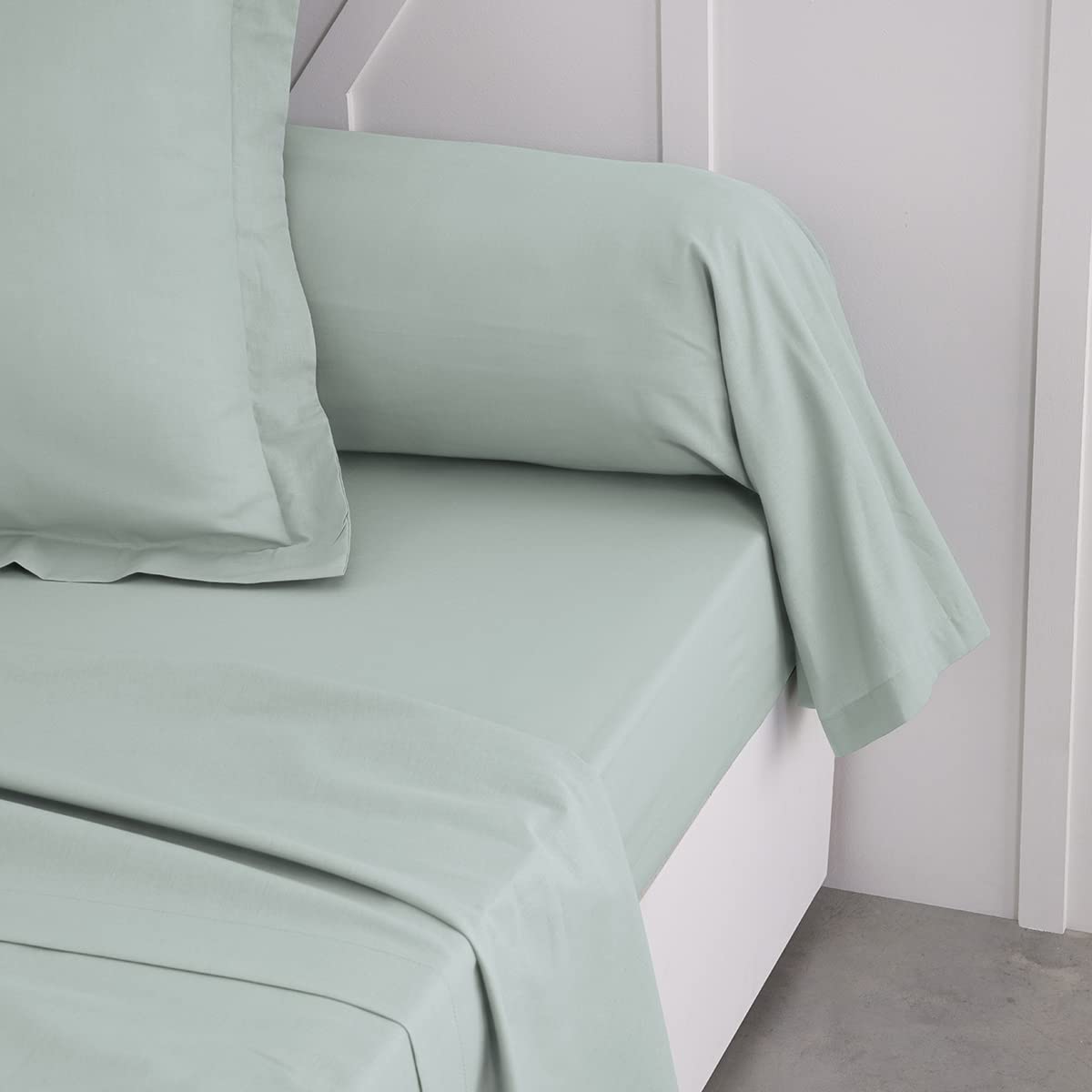 TODAY Essential Celadon Bolster Pillowcase 45 x 185 cm 100% Cotton Plain