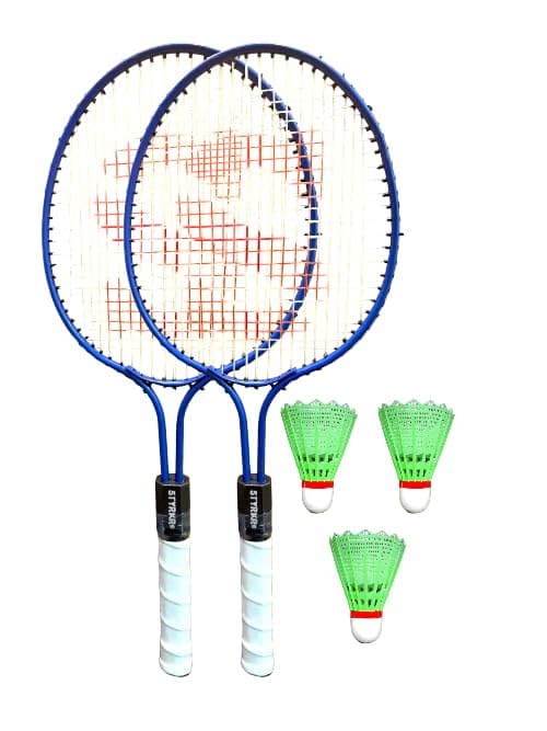 Kidzy Badminton Racket Set of 2 with 3 Green Shuttlecocks, Pack of 2 Combo Kit-image-46