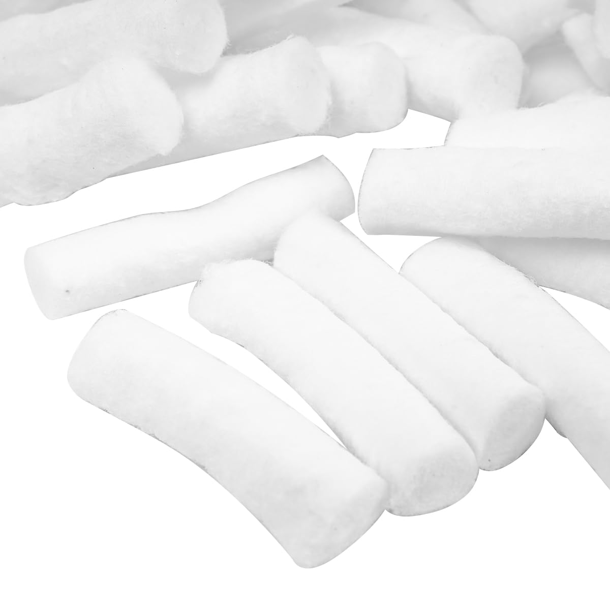 Sarini 100 rotoli di watter: gomitoli di lana non sterili, adattatori nasali di medie dimensioni, rotoli di cotone per uso dentale e cura del corpo