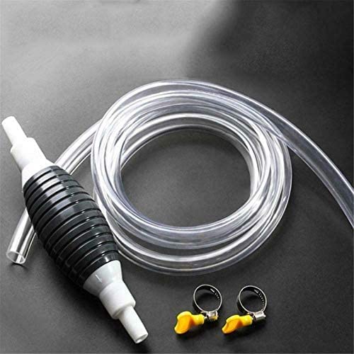 PALZ High Flow Siphon Hand Pump Portable Manual Car Fuel Transfer Pump for Gas Gasoline Petrol Diesel Oil Liquid Water Fish Tank with 2M Syphon Hose