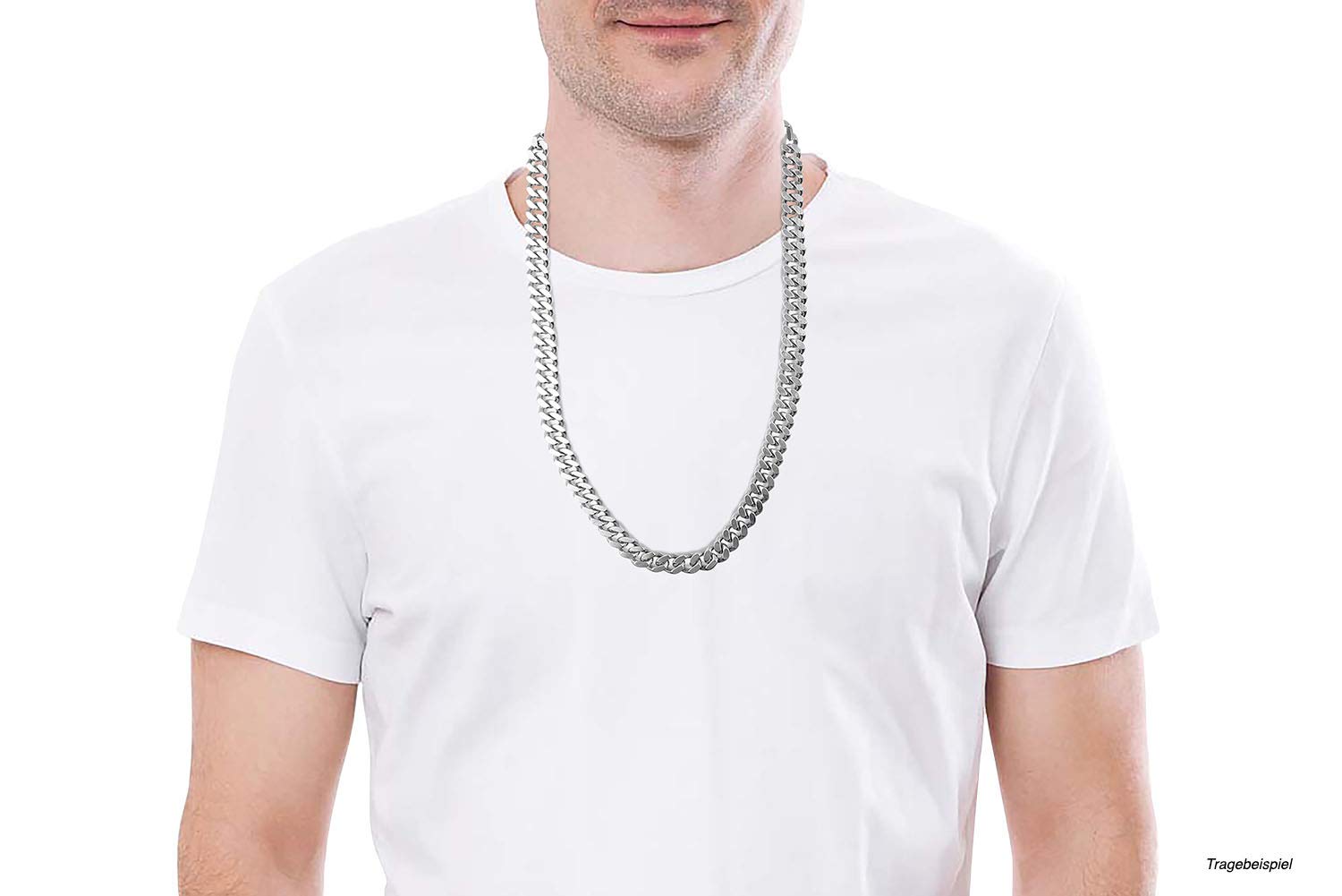 FILANGO Gioielli in argento 925 | Catena a maglia barbazzale e lucidata a specchio | Larghezza e lunghezza a scelta e Argento, colore: argento, cod. SSH123-10-60
