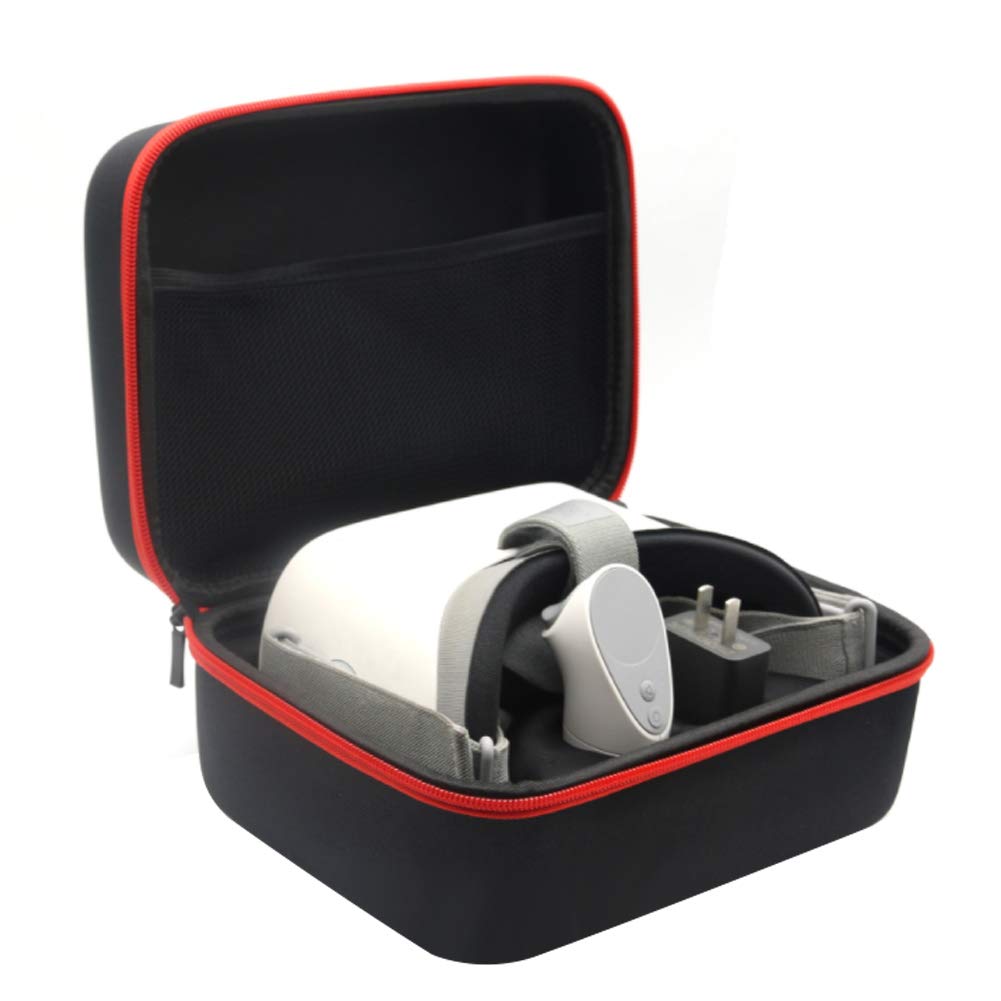 Ejoyous Custodia Portatile Custodia Rigida in Nylon VR per Go con Tasca Interna Morbida per Accessori con Doppia Cerniera, Borsa per Visore VR per Utenti di Archiviazione Domestica da Viaggio (#2)