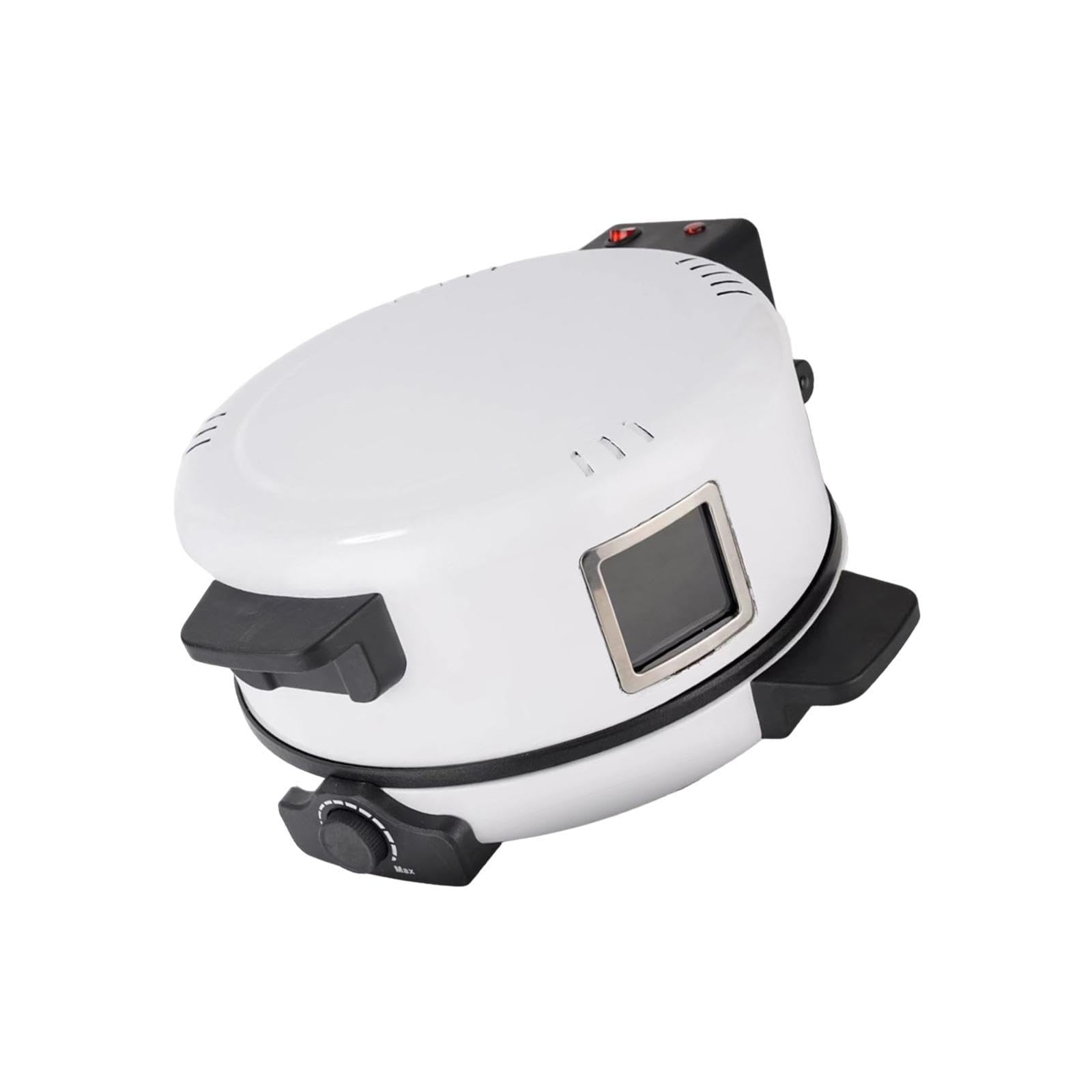 Sharplace Pizzamaker-Maschine, Omelettmaker, antihaftbeschichtet, 1800 W, vielseitiger Pizzaofen, elektrischer Arbeitsplattenofen für, Abendessen, Weiß