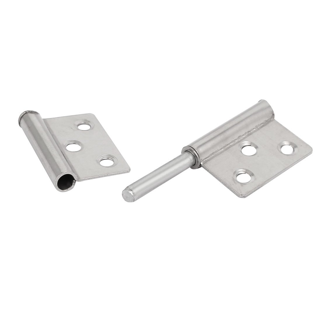 Aexit 2.5-inch Length Metal Furniture Door Flag Type pipe tube Hinges Silver Tone 2pcs (91c731d6f0a7ca739d677985de437835)