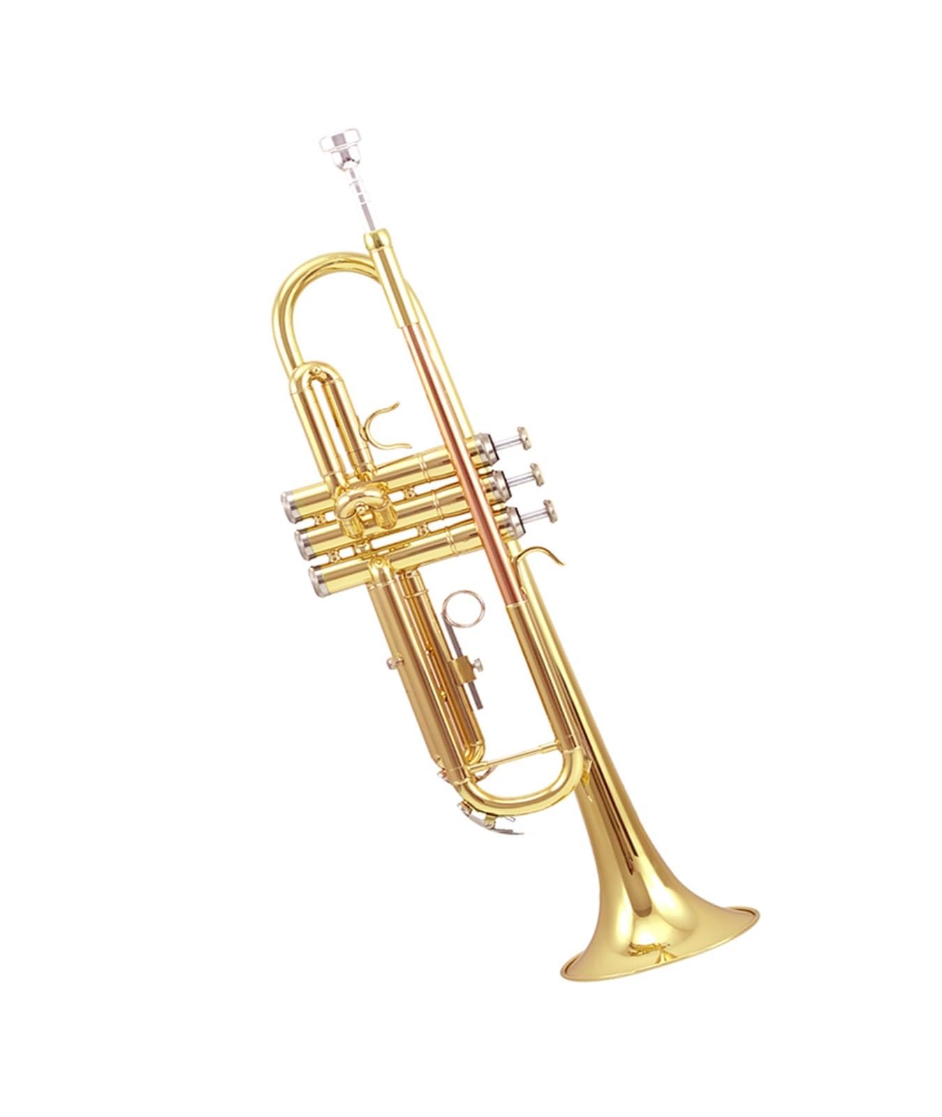 trąbka instrument Biała miedziana trąbka ze zmienioną wysokością tonu podstawowa orkiestra szkolna B-dur