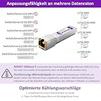1,25/2,5/5/10GBASE-T SFP+ auf RJ45 Transceiver, 10Gb Kupfer SFP+ Mini GBIC Modul für Cisco SFP-10G-T-S, Ubiquiti UniFi UF-RJ45-10G, Mikrotik S+RJ10, Meraki, Netgear und mehr, bis zu 30m, 2 Stück – Ansicht 5