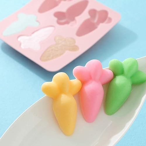 Miniatura 9 de Amosfun 2 moldes para pasteles de silicona para hornear, moldes para tartas, 6 moldes de silicona para zanahoria, herramienta de decoración de