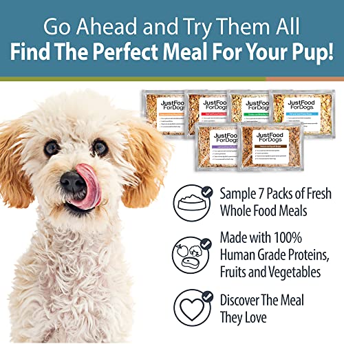 JustFoodForDogs Frozen Fresh Human Grade Dog Food, Sampler Variety Pack