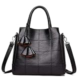 MULTIFUNKTION: Leder Tote --- Sie können es als eine große Einkaufstasche verwenden, um Ihre Sachen zu tragen; Schultertaschen --- Der Tragegriff ist einfach perfekt und es ist robust, so dass Sie es auch als Schultertaschen tragen können; Umhängetaschen --- Es enthält einen verstellbaren Schultergurt, so dass Sie es als Umhängetasche tragen können.