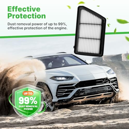 Image of Engine+Cabin Air Filters Kit Fit for 2017-2019 Honda CR-V CRV 2.4L | CA12259, CF11182, 99% Filtration Efficiency, Easy Install, Odor control, Great Value, Right Size