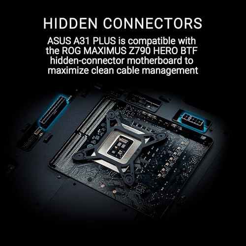 Image of ASUS A31 PLUS Black ATX pc case (hidden-connector motherboards, 360mm radiators and 380mm graphics cards, four pre-installed ARGB fans, clean cable management)