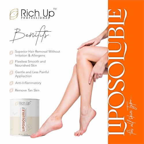 Image of Liposoluble White Chocolate Wax, 800ml, Pre-Waxing Rosemary Gel Set, 60ml, Professional Salon Use | Get 60 ml After Wex Oil & Gel Free
